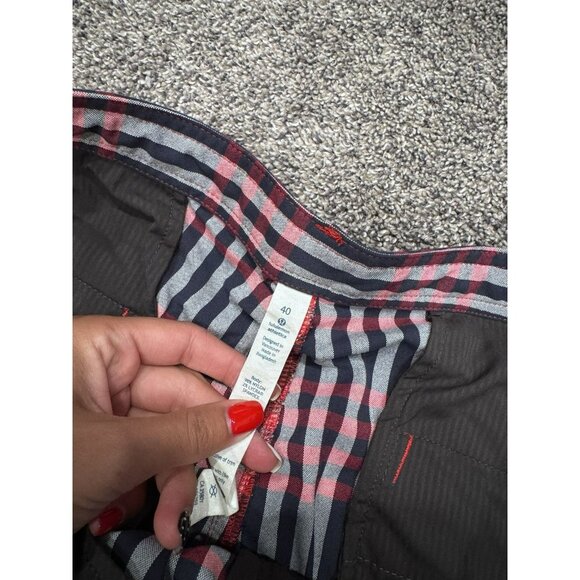 Lululemon Men’s Kahuna Plaid Shorts Blue Red Size 40 EUC - Picture 5 of 5